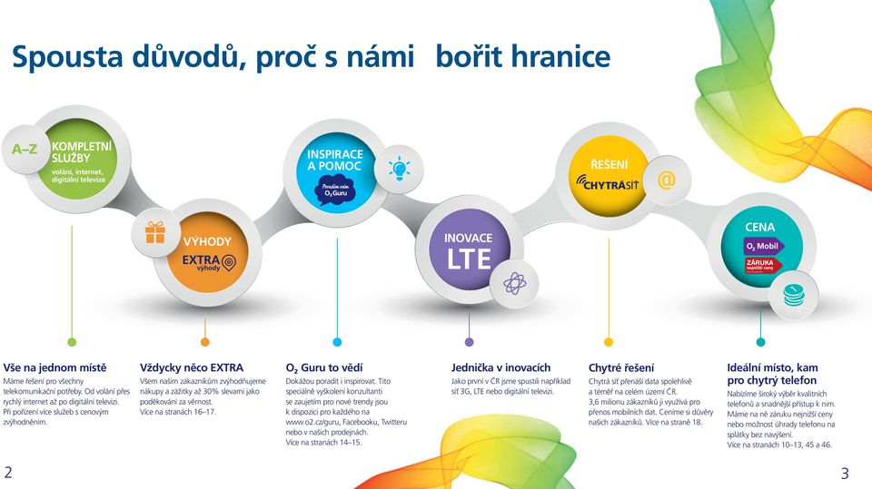 Vždycky něco EXTRA Všem našim zákazníkům zvýhodňujeme nákupy a zážitky až 30% slevami jako poděkování za věrnost. Více na stranách 16 17. O 2 Guru to vědí Dokážou poradit i inspirovat.