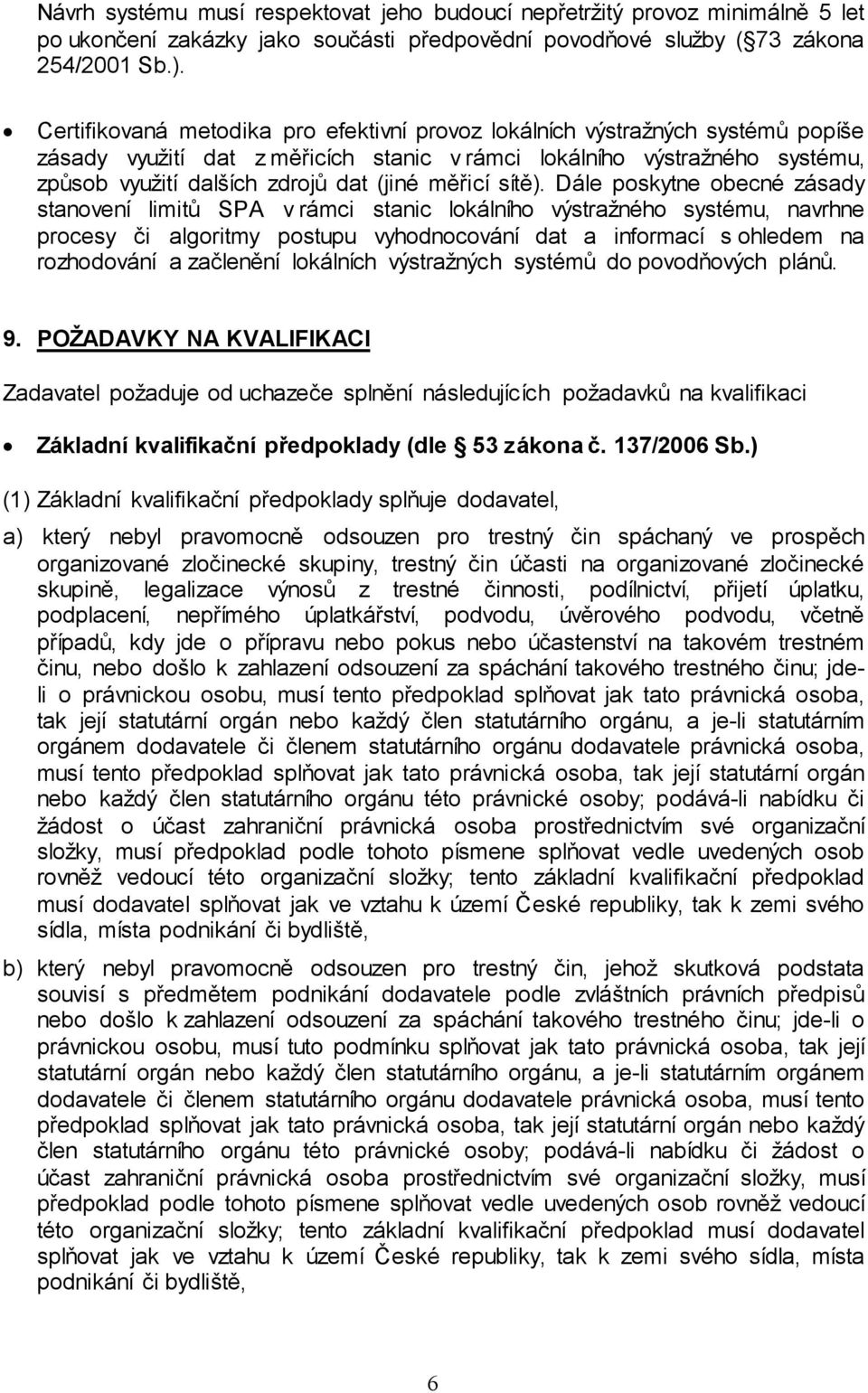 měřicí sítě).