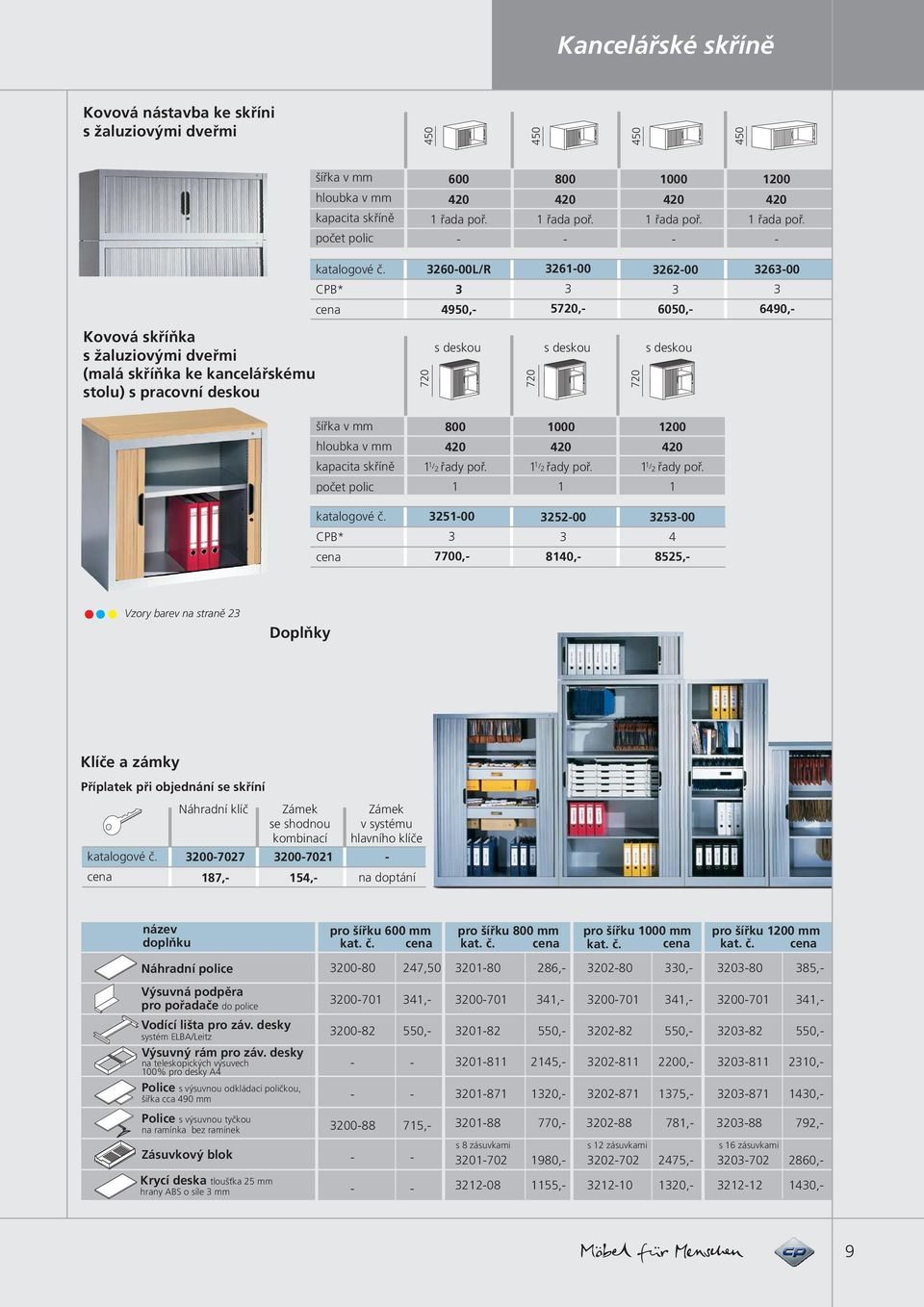 00 90, 00 00, 000L/R 90, 00 70, Kovová skříňka s žaluziovými dveřmi (malá skříňka ke kancelářskému stolu) s pracovní deskou 70 s deskou 70 s deskou 70 s deskou 000 00 0 0 0 řady poř. řady poř. / / / řady poř.