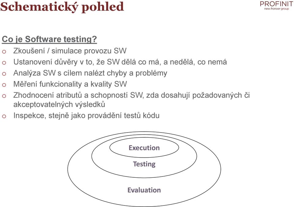 Analýza SW s cílem nalézt chyby a prblémy Měření funkcinality a kvality SW Zhdncení