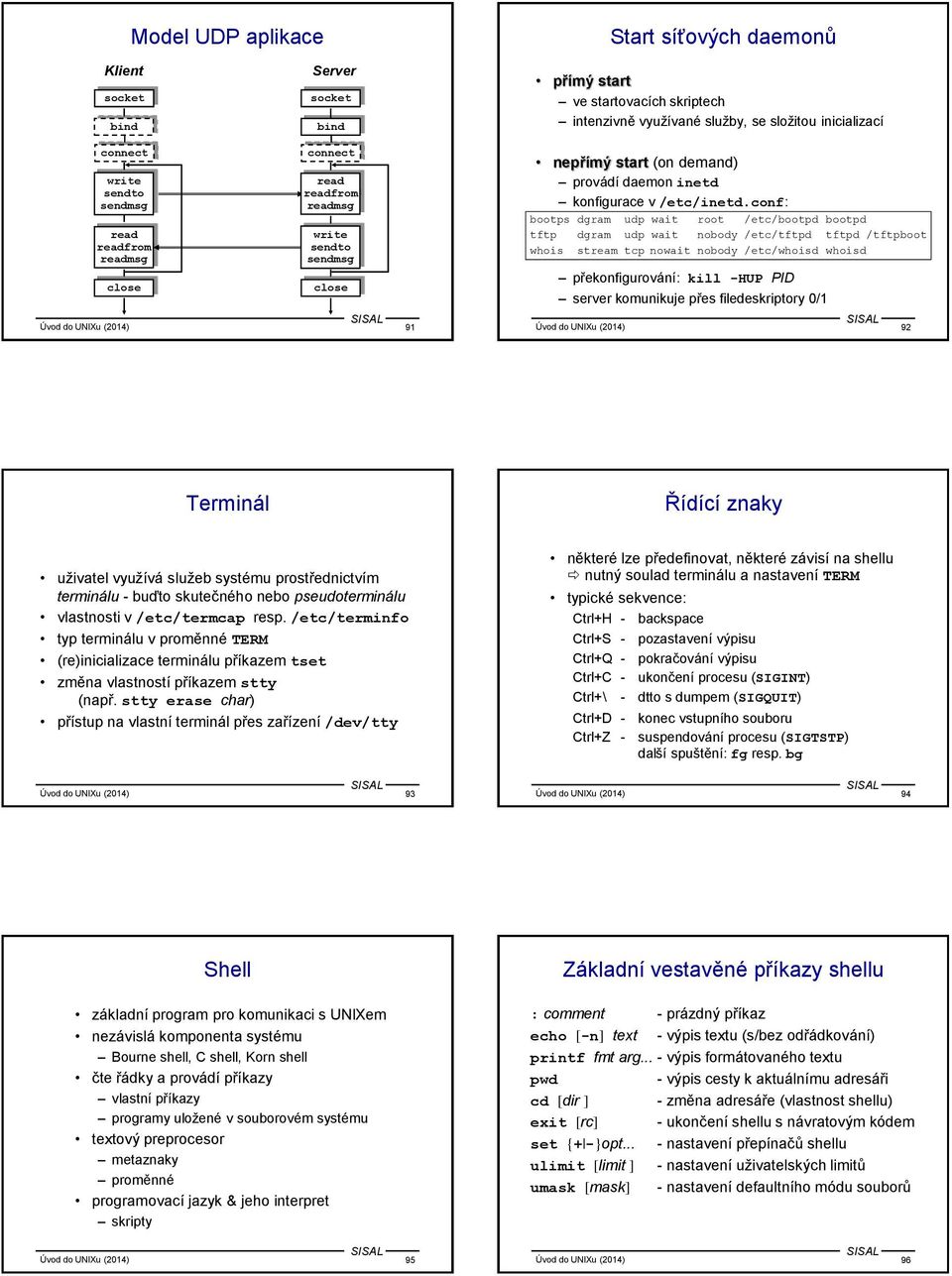 conf: bootps dgram udp wait root /etc/bootpd bootpd tftp dgram udp wait nobody /etc/tftpd tftpd /tftpboot whois stream tcp nowait nobody /etc/whoisd whoisd překonfigurování: kill -HUP PID server