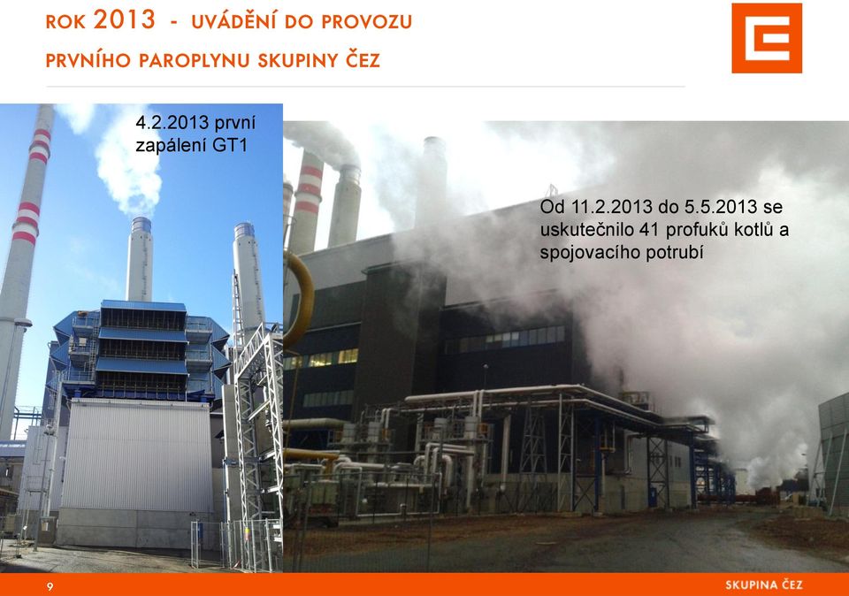 2013 první zapálení GT1 1) 2) Od 11.2.2013 do 5.