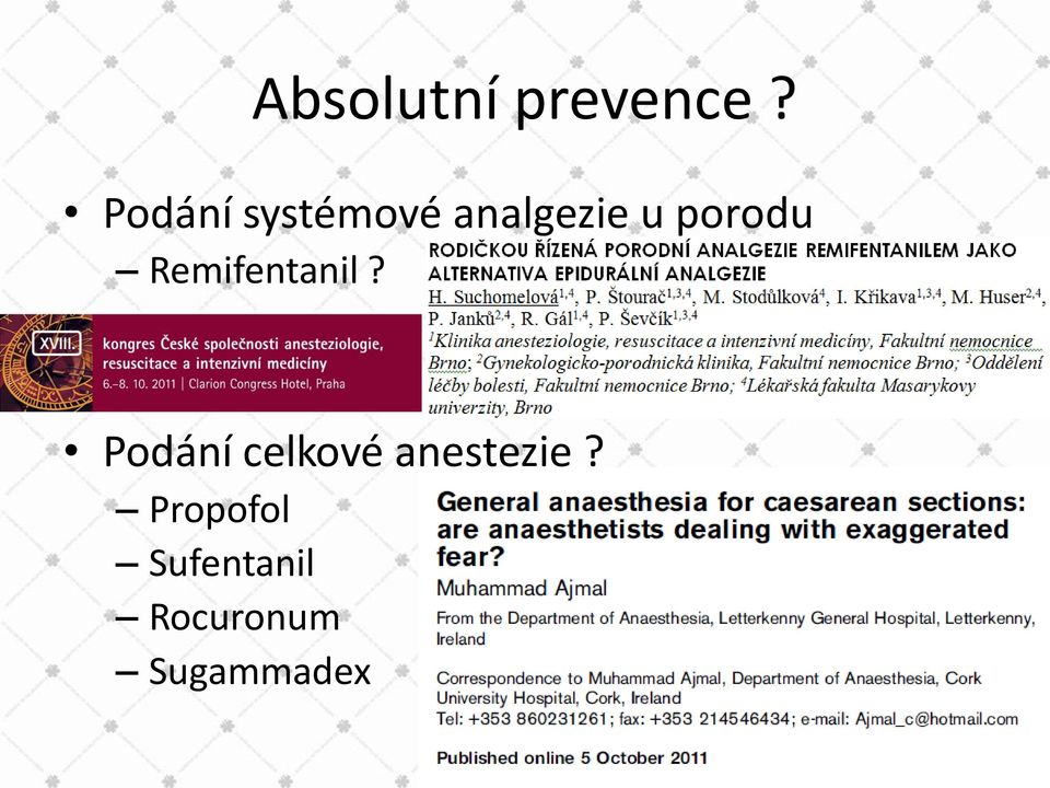 porodu Remifentanil?