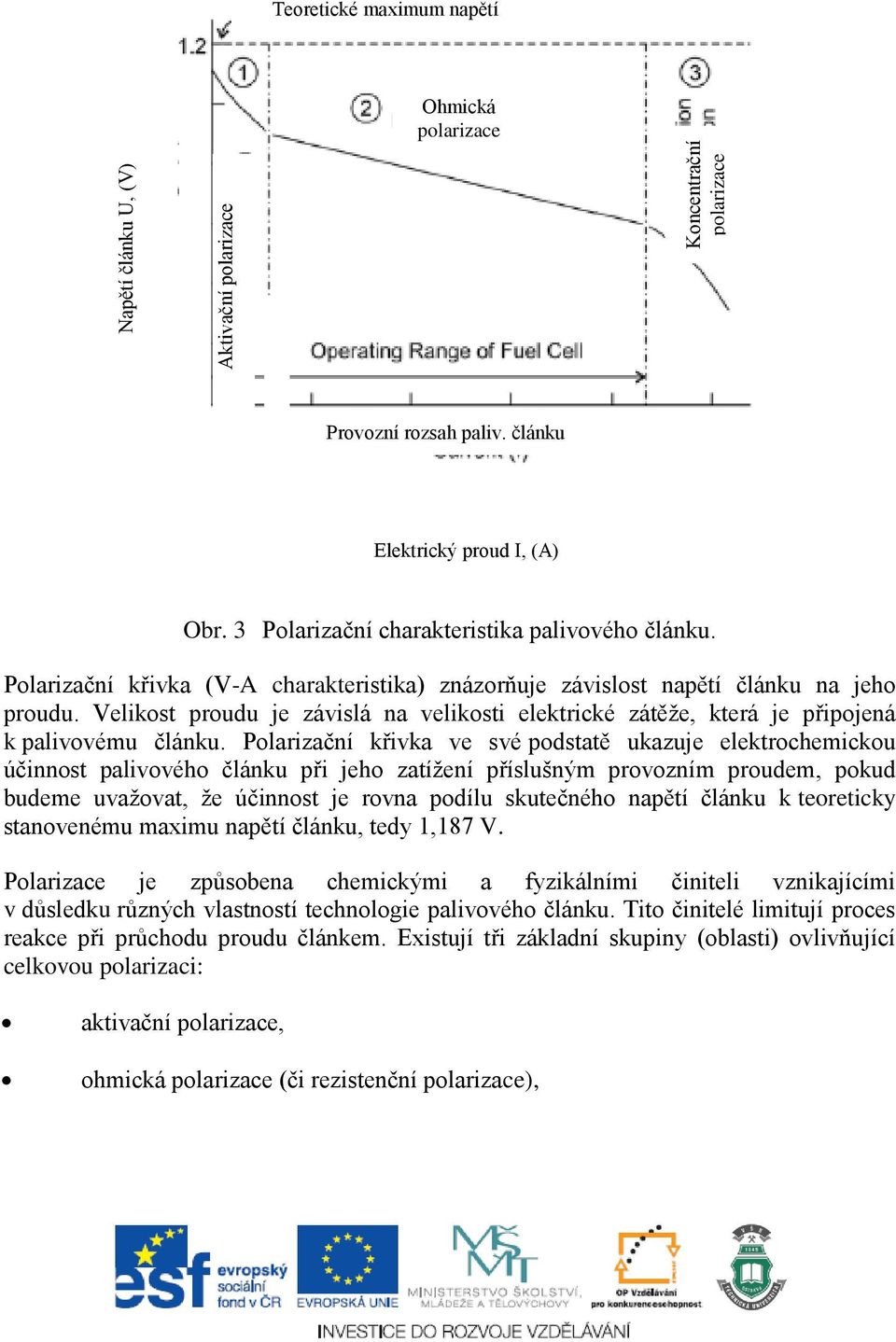 Velikost proudu je závislá na velikosti elektrické zátěže, která je připojená k palivovému článku.