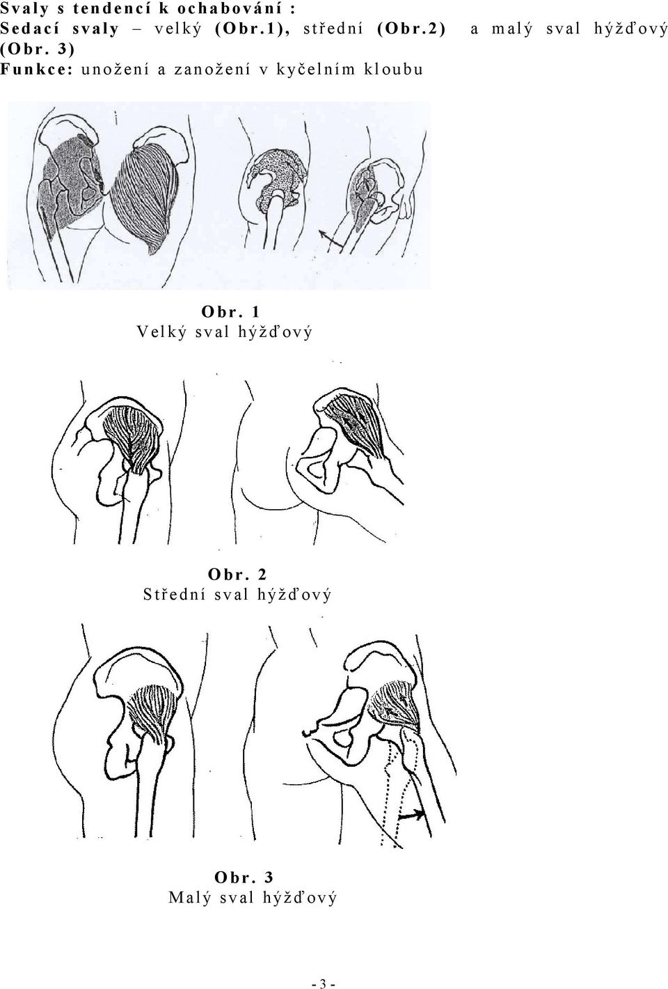 3 ) Fu n k c e : u n o ž e n í a z a n o ž e n í v k yč e l n í m k l o u b u a m a l ý s v