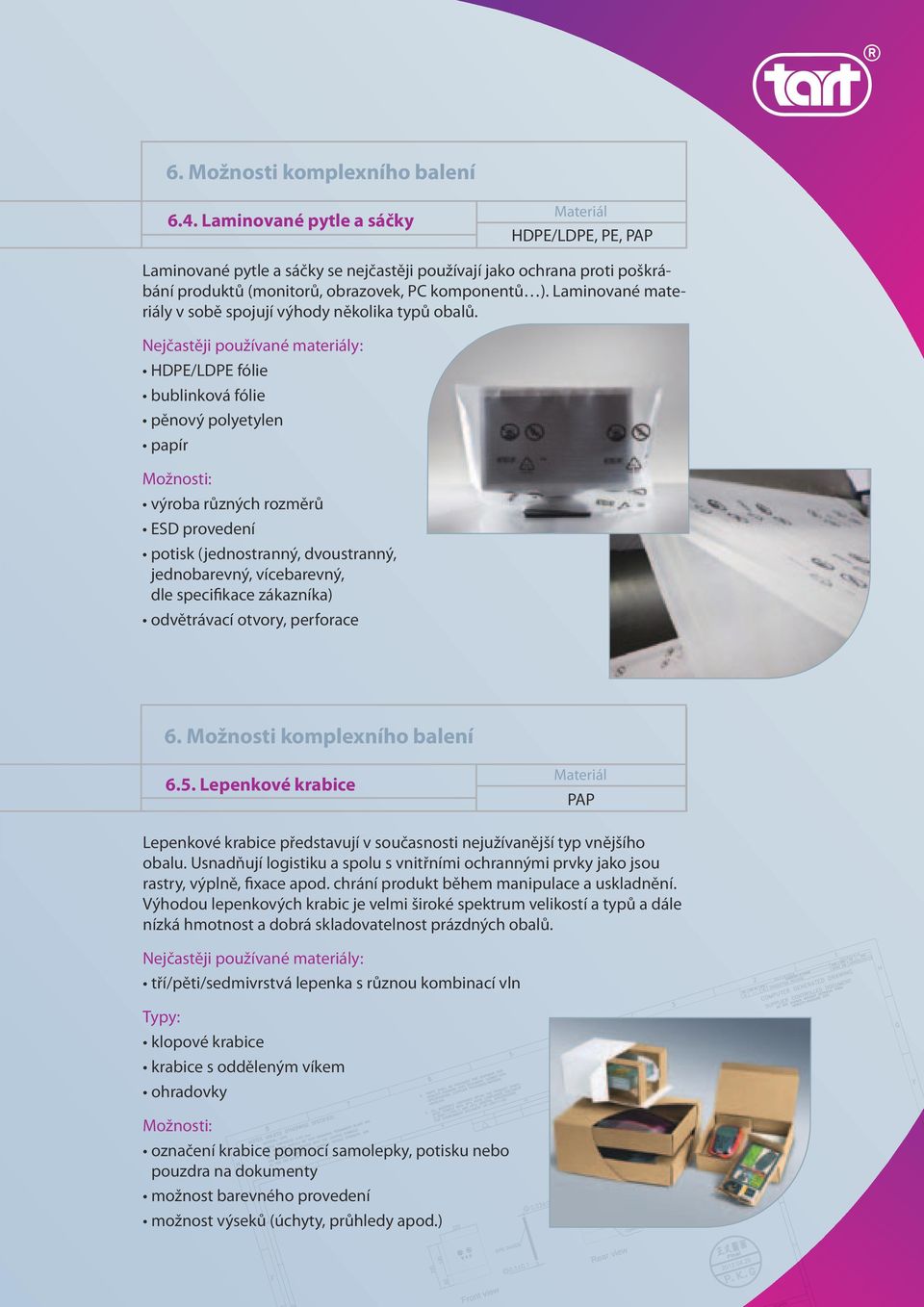 HDPE/LDPE fólie bublinková fólie pěnový polyetylen papír výroba různých rozměrů ESD provedení potisk (jednostranný, dvoustranný, jednobarevný, vícebarevný, dle specifikace zákazníka) odvětrávací