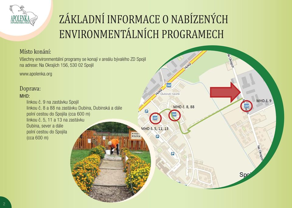 org Doprava: MHD: linkou č. 9 na zastávku Spojil linkou č.