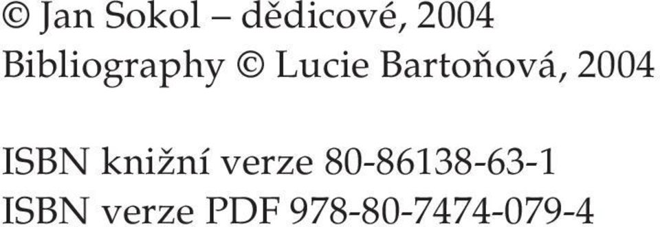2004 ISBN knižní verze