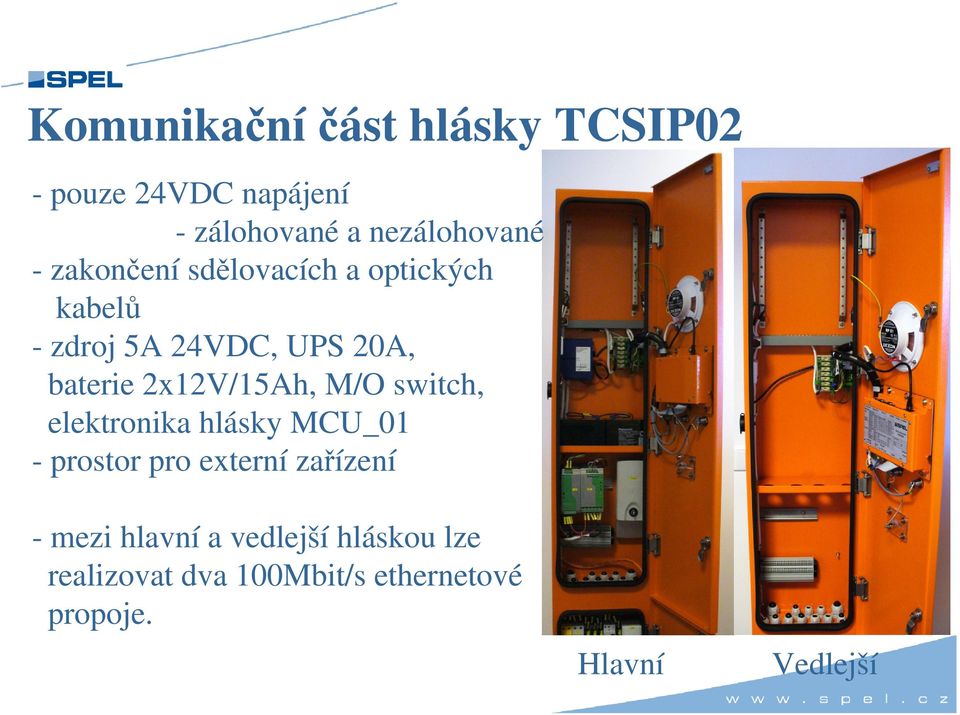 2x12V/15Ah, M/O switch, elektronika hlásky MCU_01 - prostor pro externí zařízení -