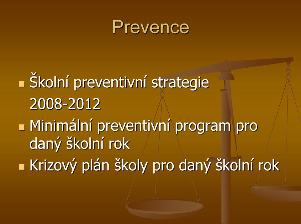 preventivní program pro daný