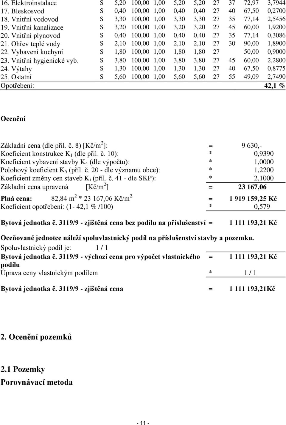 Vnitřní plynovod S 0,40 100,00 1,00 0,40 0,40 27 35 77,14 0,3086 21. Ohřev teplé vody S 2,10 100,00 1,00 2,10 2,10 27 30 90,00 1,8900 22.