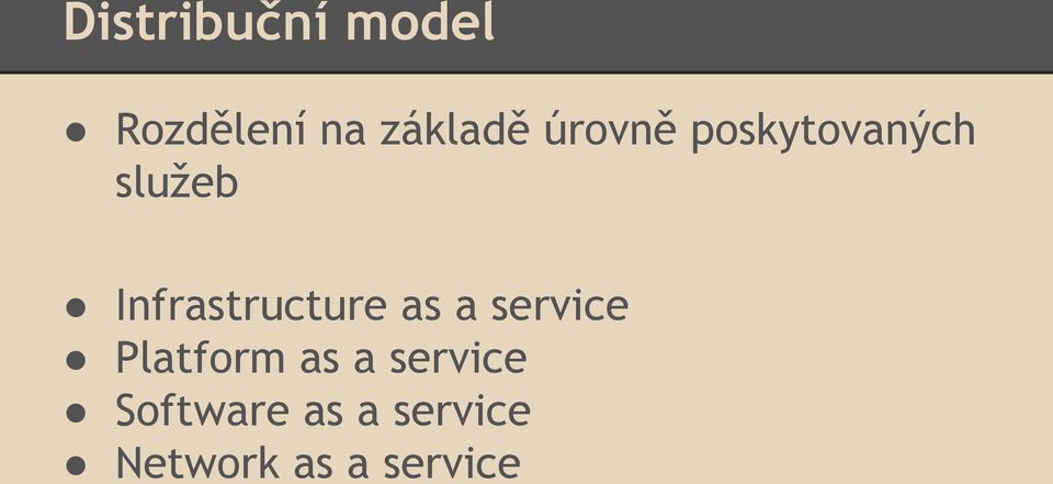 Infrastructure as a service Platform as