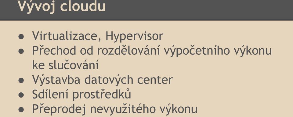 ke slučování Výstavba datových center