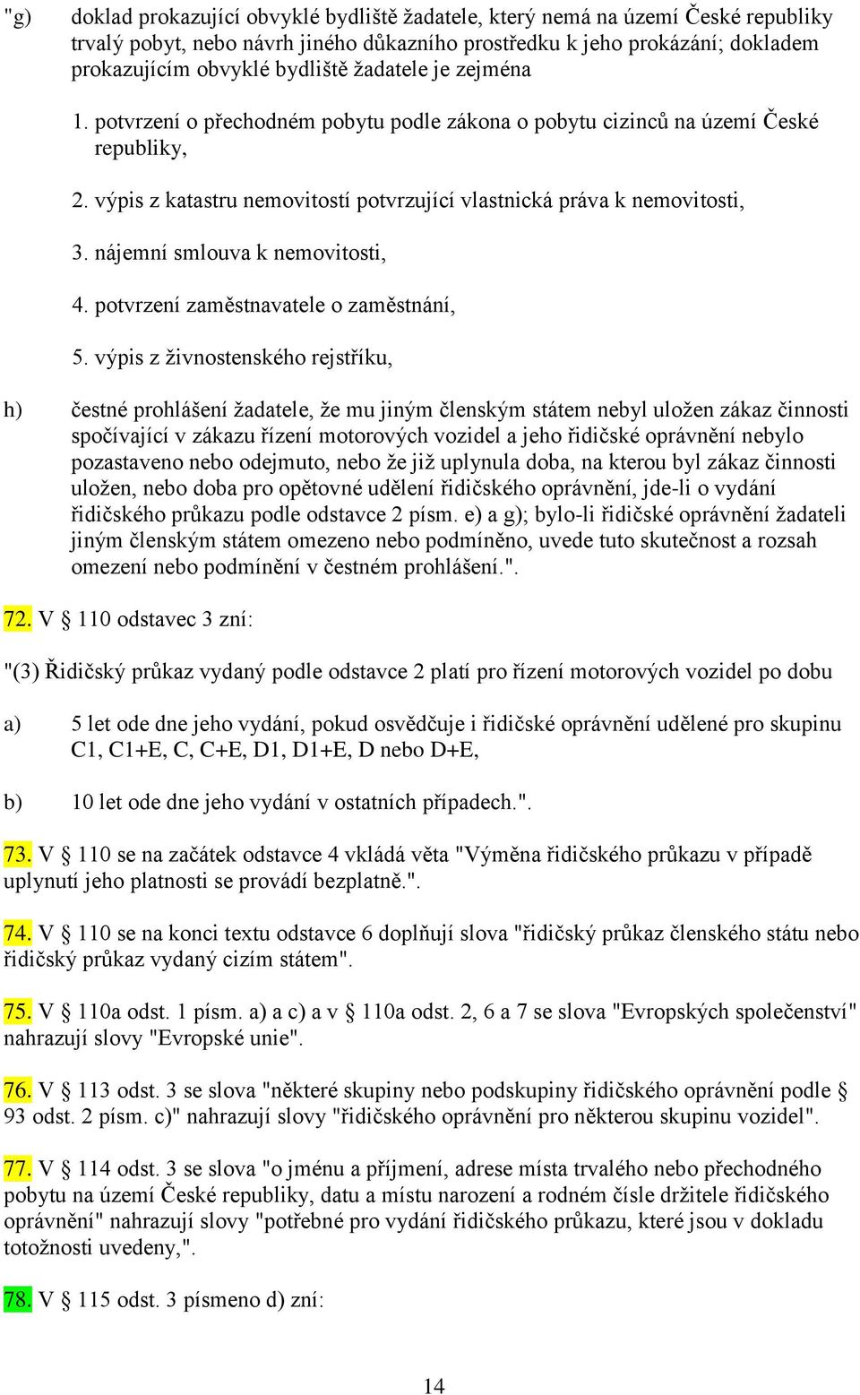 nájemní smlouva k nemovitosti, 4. potvrzení zaměstnavatele o zaměstnání, 5.