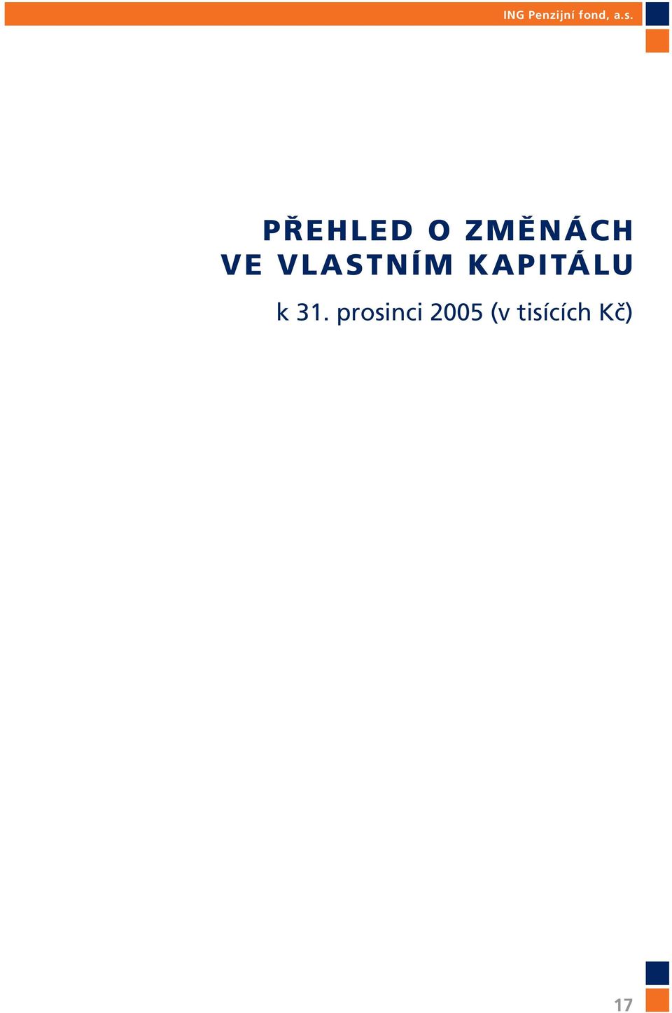 KAPITÁLU k 31.