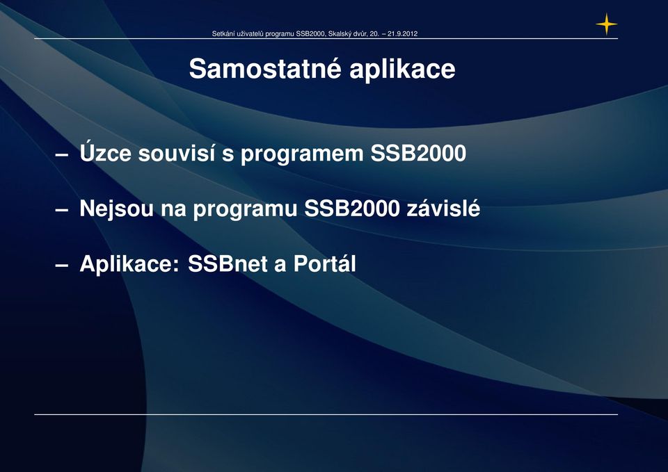 Nejsou na programu SSB2000