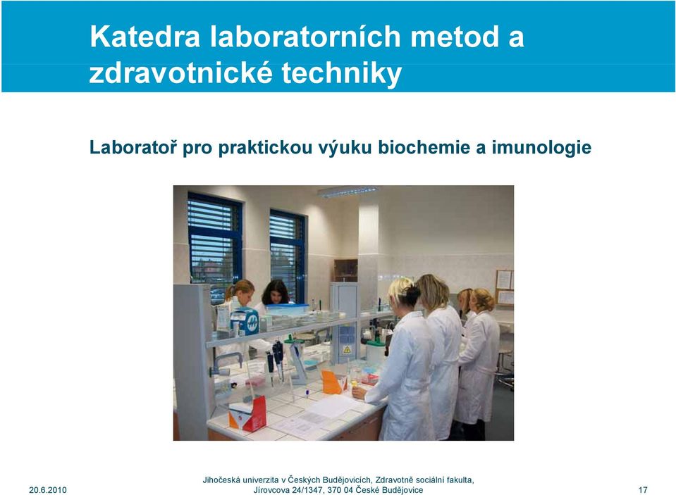 praktickou výuku biochemie a