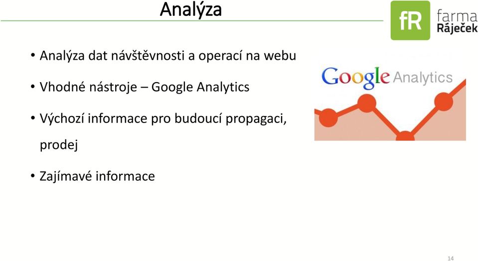 Analytics Výchozí informace pro