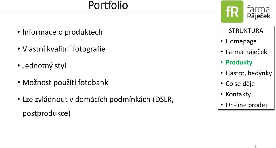 domácích podmínkách (DSLR, postprodukce) STRUKTURA Homepage