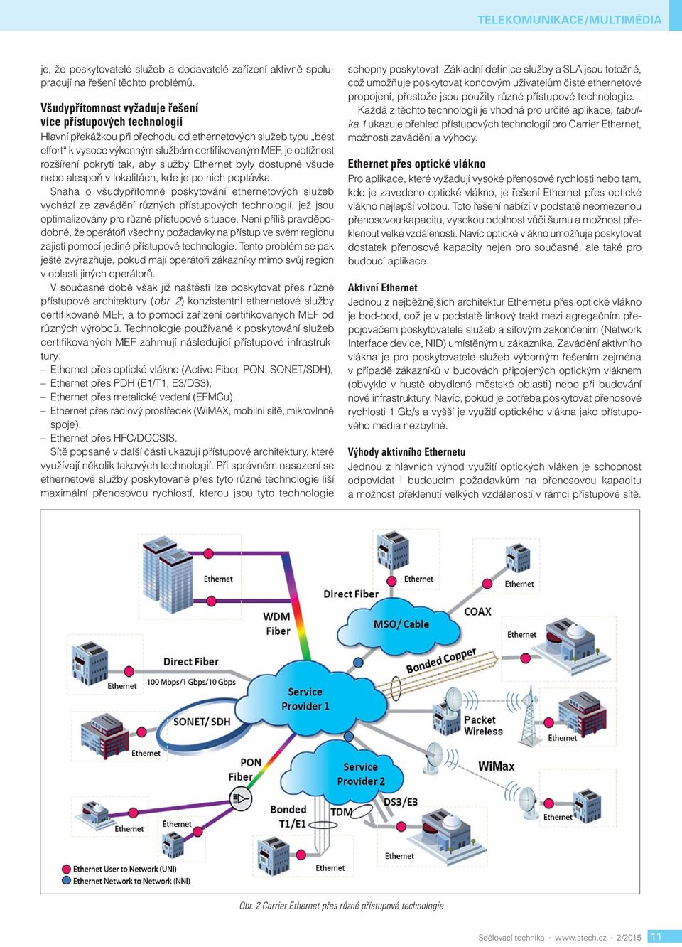 rozšíření pokrytí tak, aby služby Ethernet byly dostupné všude nebo alespoň v lokalitách, kde je po nich poptávka.