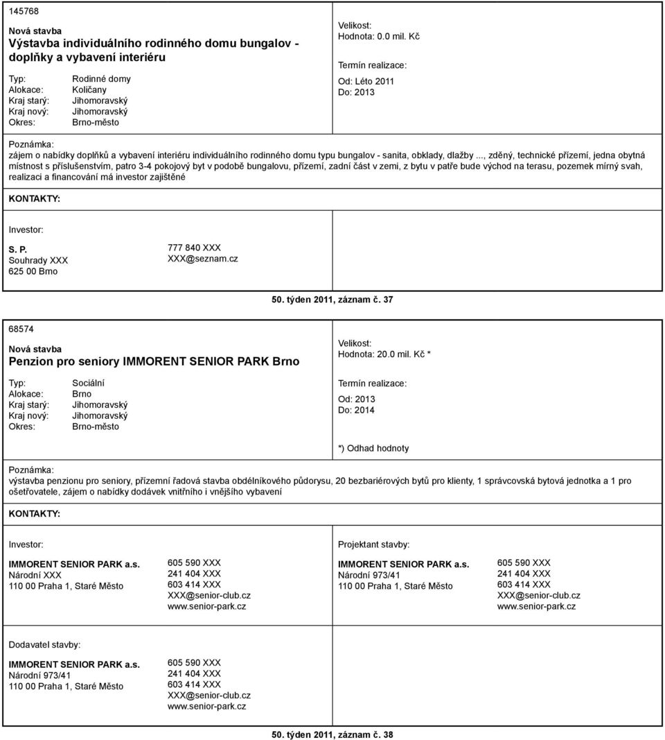 .., zděný, technické přízemí, jedna obytná místnost s příslušenstvím, patro 3-4 pokojový byt v podobě bungalovu, přízemí, zadní část v zemi, z bytu v patře bude východ na terasu, pozemek mírný svah,