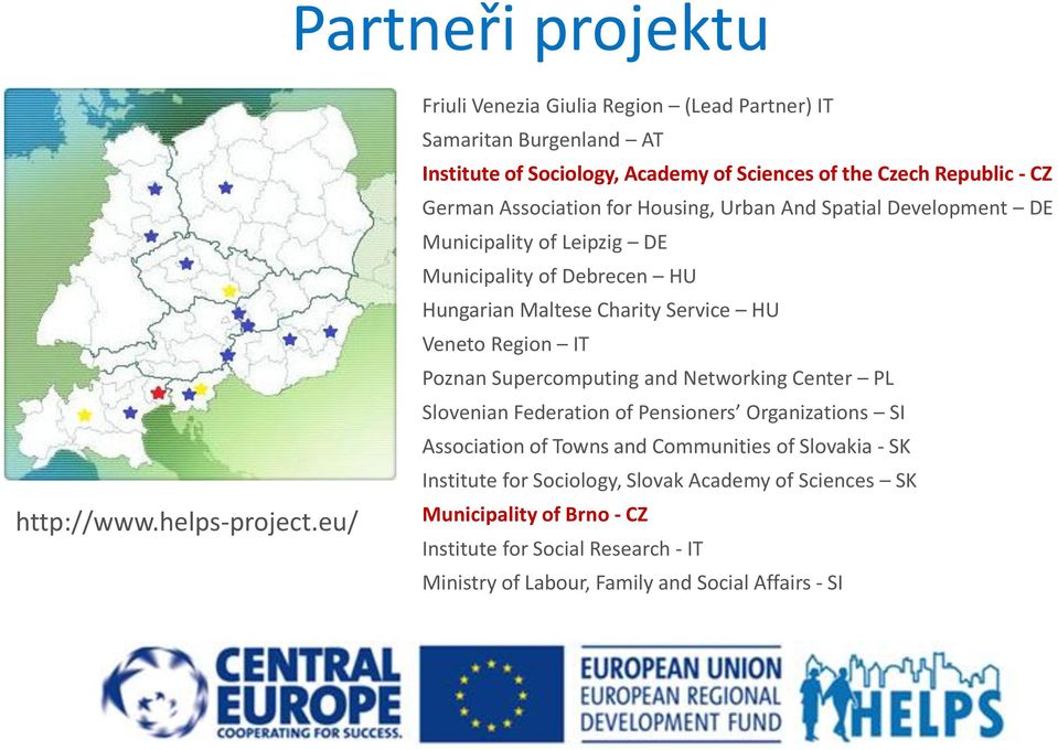 Housing, Urban And Spatial Development DE Municipality of Leipzig DE Municipality of Debrecen HU Hungarian Maltese Charity Service HU Veneto Region IT Poznan