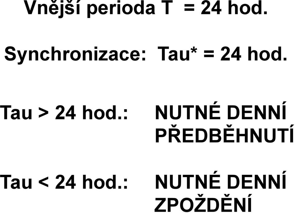 Tau > 24 hod.