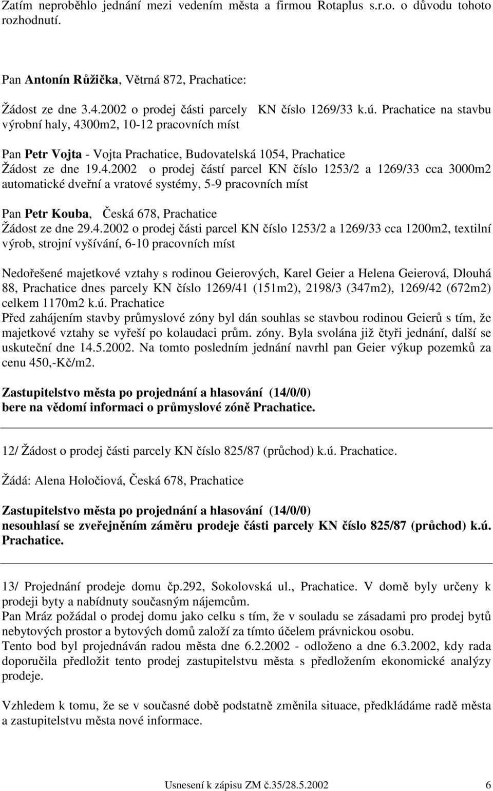 00m2, 10-12 pracovních míst Pan Petr Vojta - Vojta Prachatice, Budovatelská 1054,