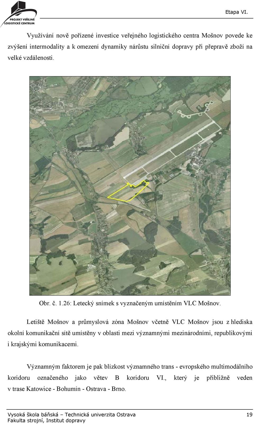 Letiště Mošnov a průmyslová zóna Mošnov včetně VLC Mošnov jsou z hlediska okolní komunikační sítě umístěny v oblasti mezi významnými mezinárodními, republikovými i