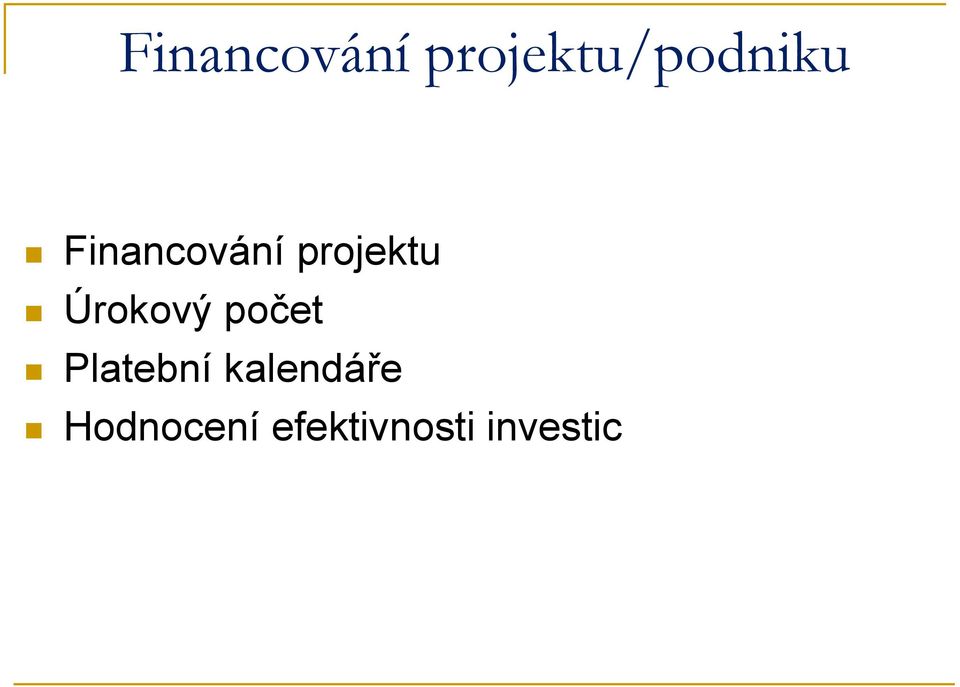 počet Platební kalendáře