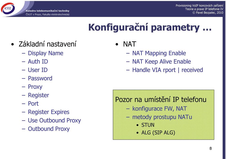 Proxy NAT NAT Mapping Enable NAT Keep Alive Enable Handle VIA rport received