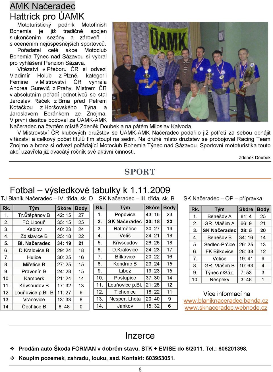 Vítězství v Přeboru ČR si odvezl Vladimír Holub z Plzně, kategorii Femine v Mistrovství ČR vyhrála Andrea Gurevič z Prahy.