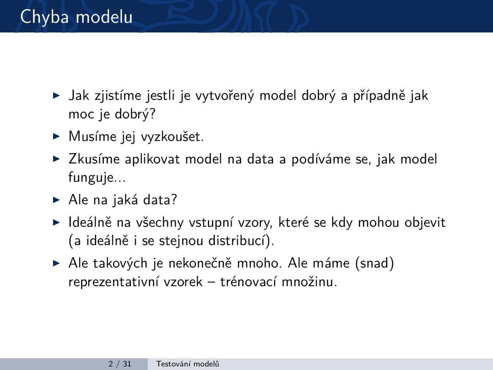 .. Ale na jaká data?