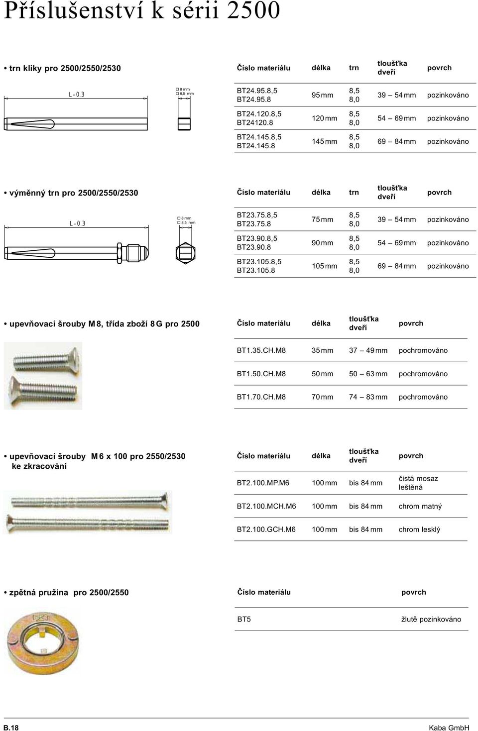 8,5 BT23.75.8 75 mm 8,5 8,0 39 54 mm pozinkováno BT23.90.8,5 BT23.90.8 90 mm 8,5 8,0 54 69 mm pozinkováno BT23.105.