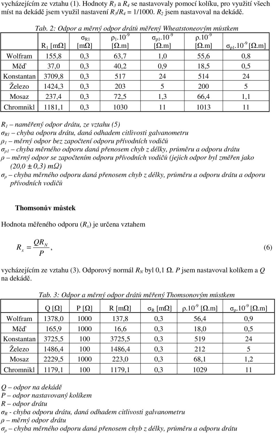 m] σ ρ1.10-9 [Ω.