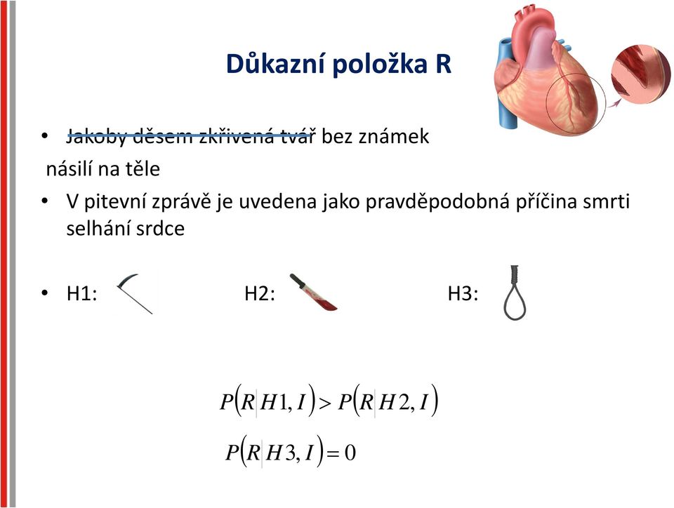 jako pravděpodobná příčina smrti selhání srdce