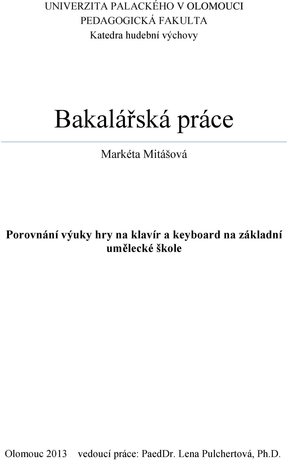 výuky hry na klavír a keyboard na základní umělecké škole