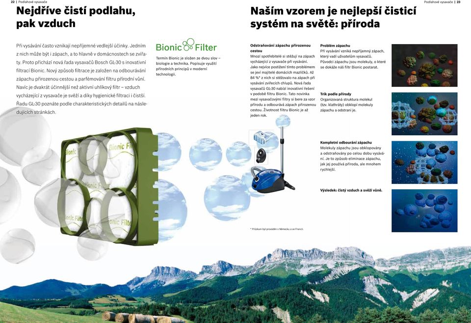 vycházející z vysavače při vysávání. Původci zápachu jsou molekuly, o které Jako nejvíce postižení tímto problémem se dokáže náš filtr Bionic postarat.