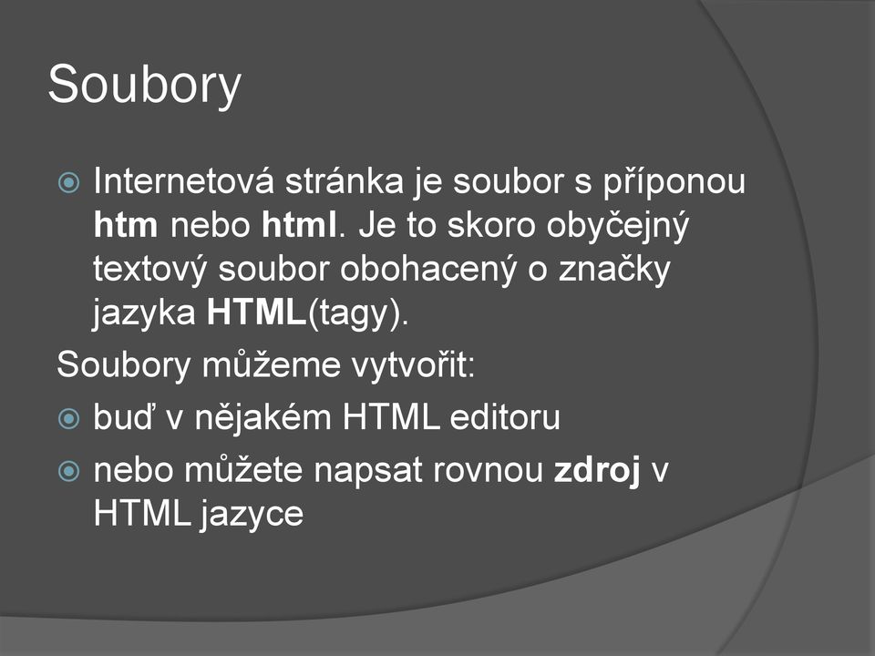 značky jazyka HTML(tagy).