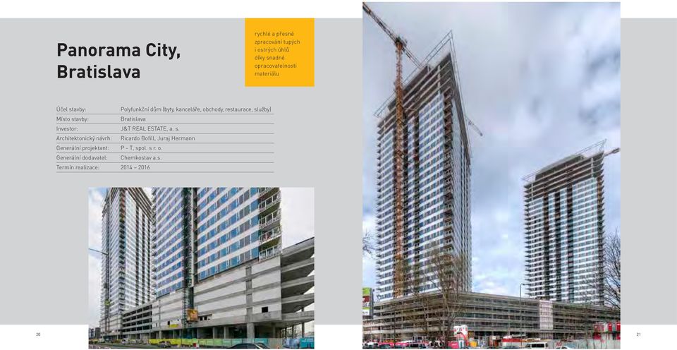 stavby: Bratislava J&T REAL ESTATE, a. s.