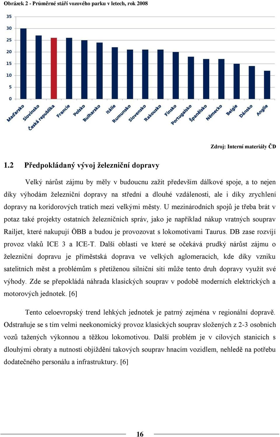 zrychlení dopravy na koridorových tratích mezi velkými městy.