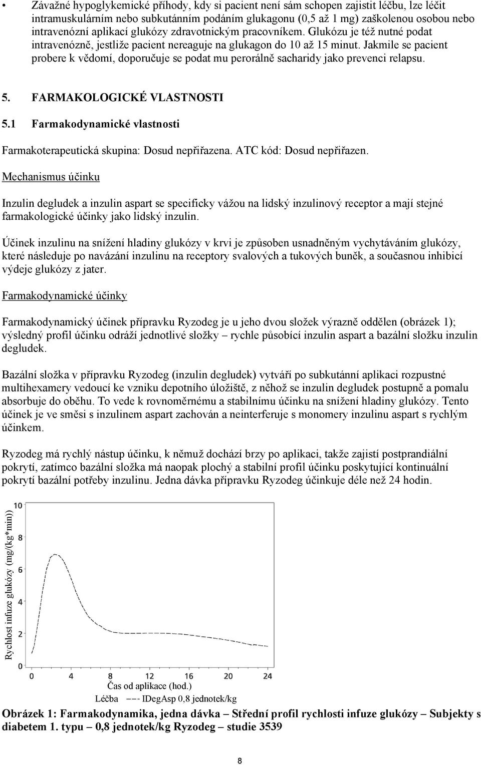 Jakmile se pacient probere k vědomí, doporučuje se podat mu perorálně sacharidy jako prevenci relapsu. 5. FARMAKOLOGICKÉ VLASTNOSTI 5.