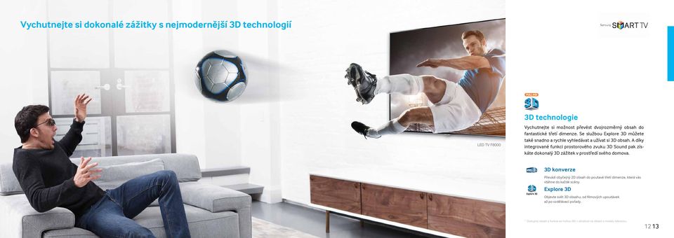A díky integrované funkci prostorového zvuku 3D Sound pak získáte dokonalý 3D zážitek v prostředí svého domova.