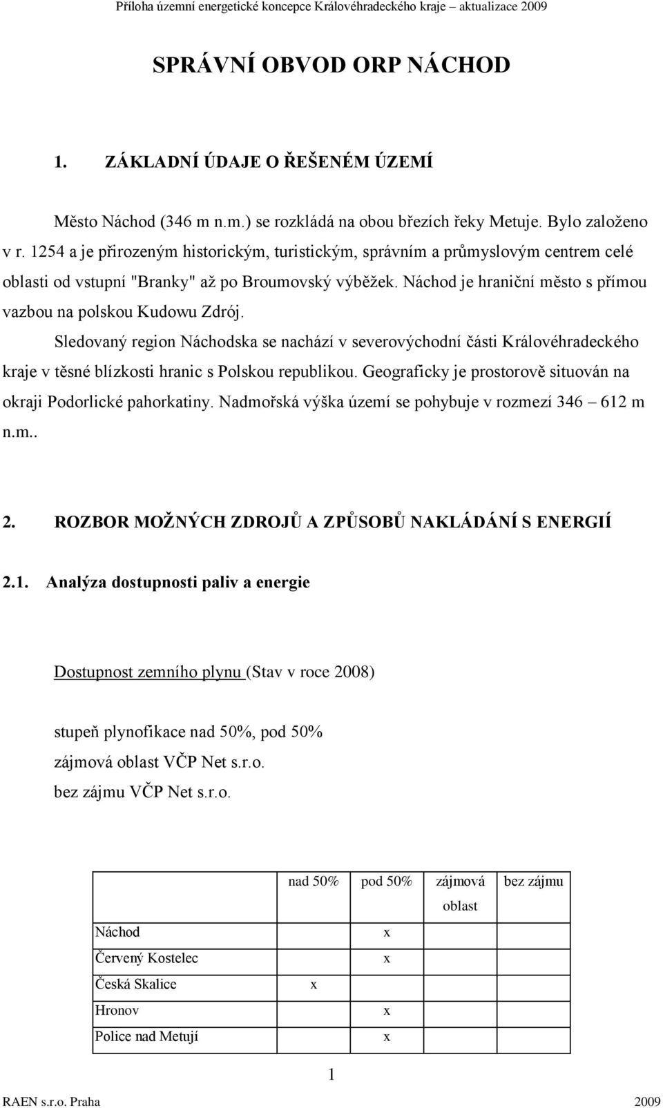 Náchod je hraniční město s přímou vazbou na polskou Kudowu Zdrój. Sledovaný region Náchodska se nachází v severovýchodní části Královéhradeckého kraje v těsné blízkosti hranic s Polskou republikou.