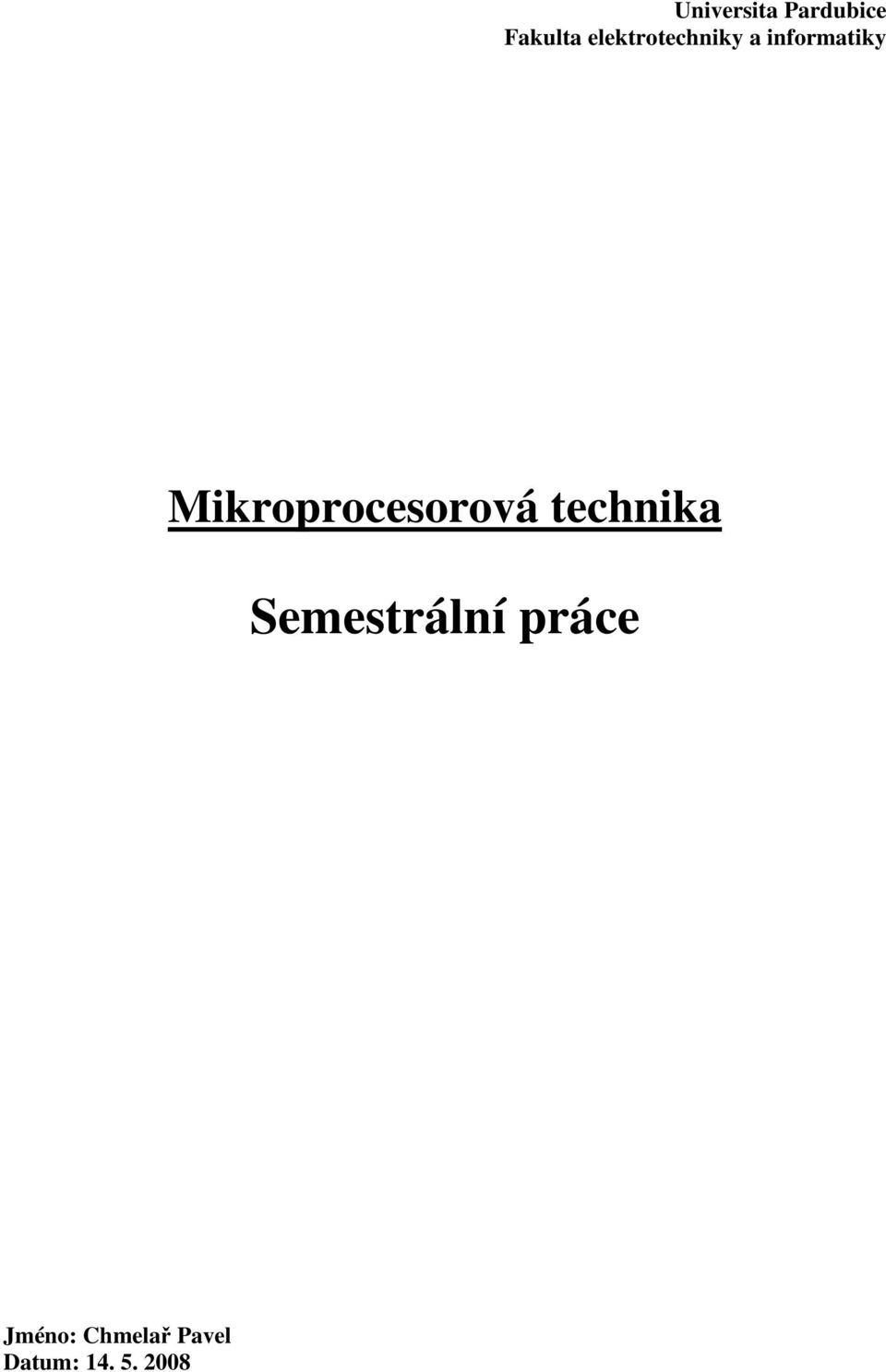 Mikroprocesorová technika