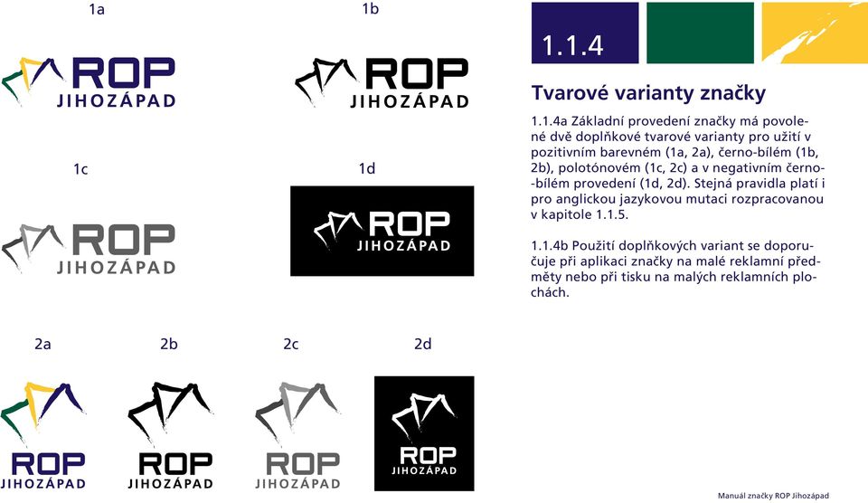 (1d, 2d). Stejná pravidla platí i pro anglickou jazykovou mutaci rozpracovanou v kapitole 1.1.5. 1.1.4b Použití