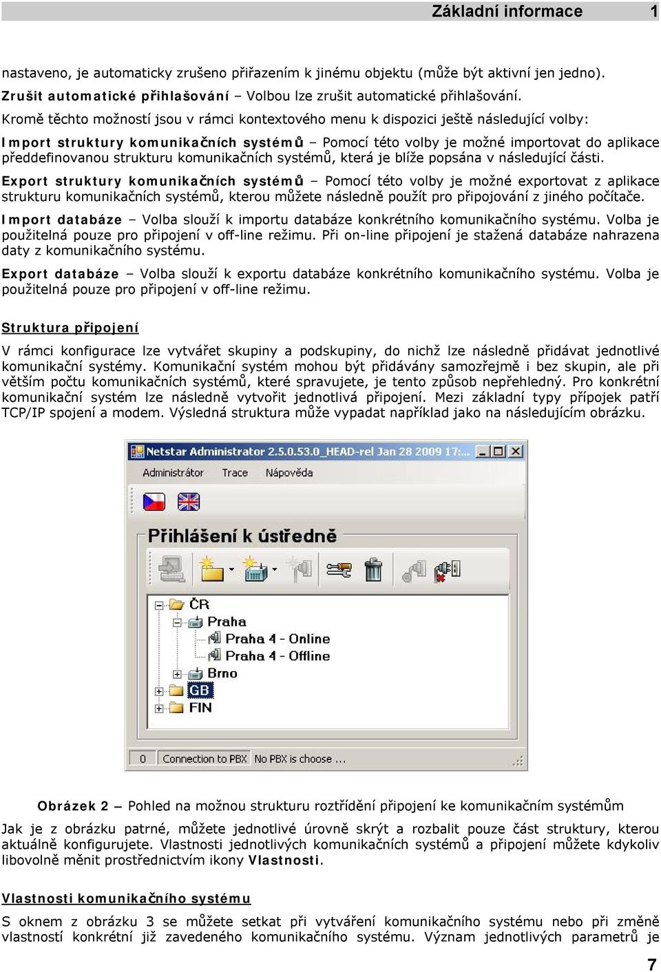 strukturu komunikačních systémů, která je blíže popsána v následující části.