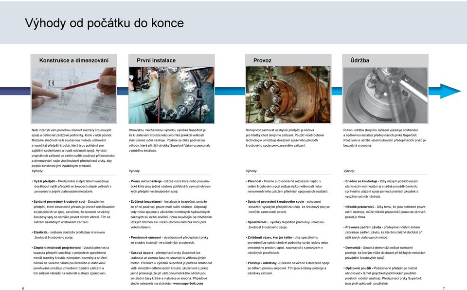 Výrobci originálních zařízení po celém světě používají při konstrukci a dimenzování naše vícešroubové předepínací prvky, aby zlepšili funkčnost jimi vyráběných produktů.