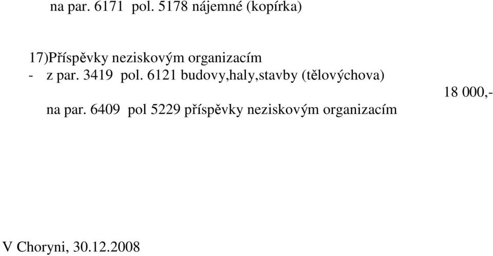 organizacím - z par. 3419 pol.