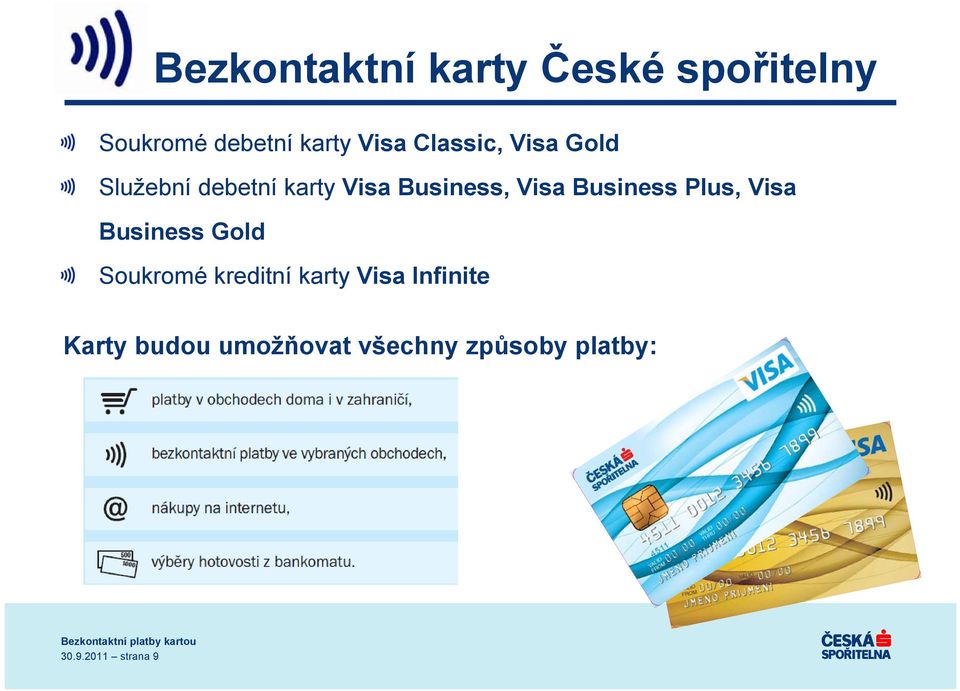 Business Plus, Visa Business Gold Soukromé kreditní karty Visa